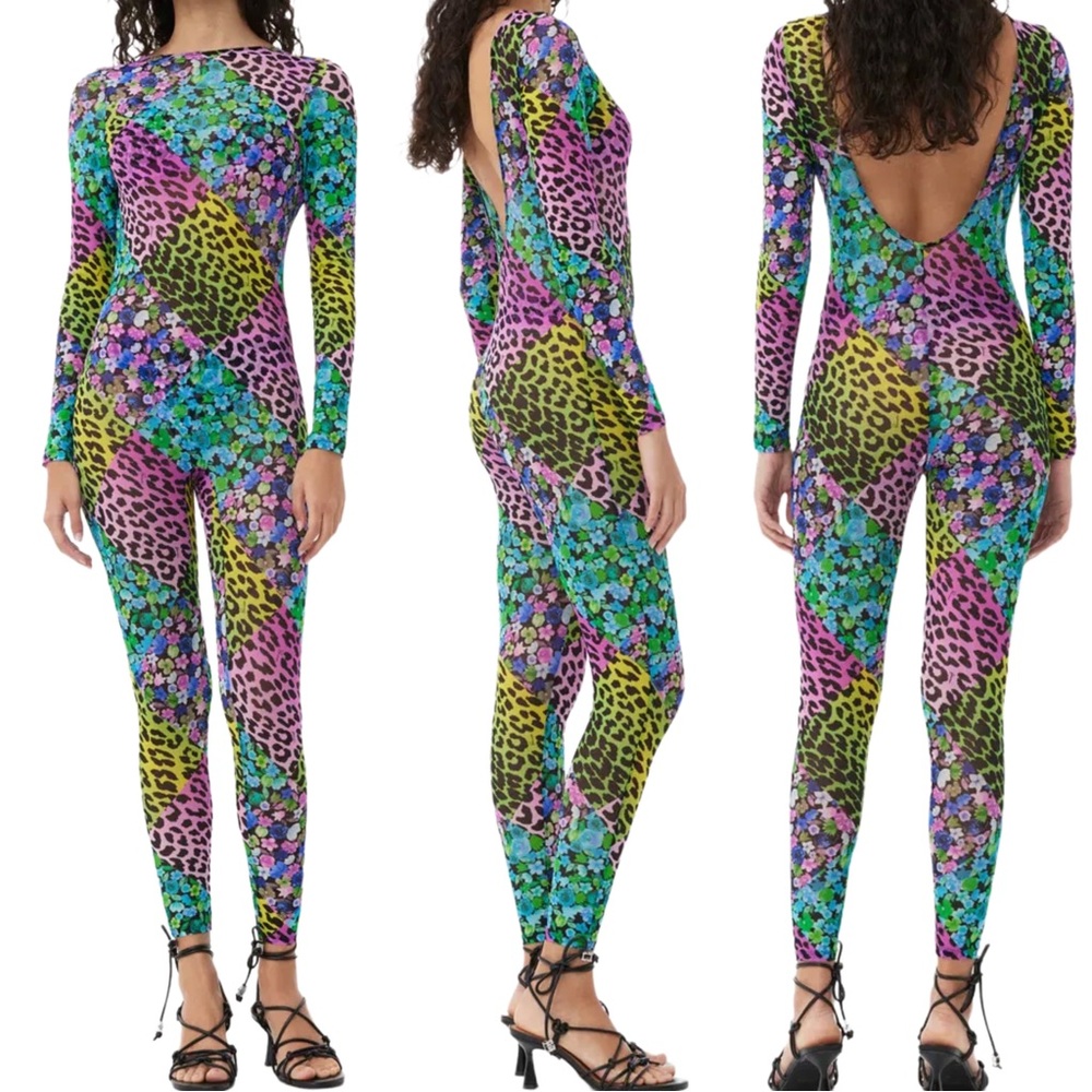 Ganni Multicolor Patchwork Jumpsuit - image 4